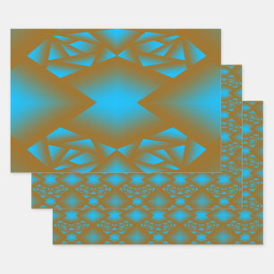 Earth And Sky Ombre Geometric Abstract Art  Wrapping Paper Sheet