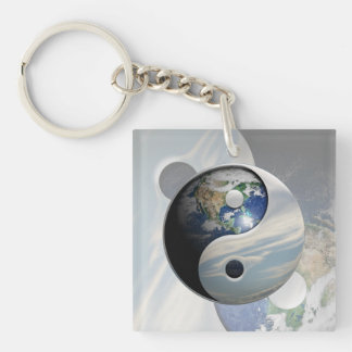 Earth and Sky Yin Yang Key Ring