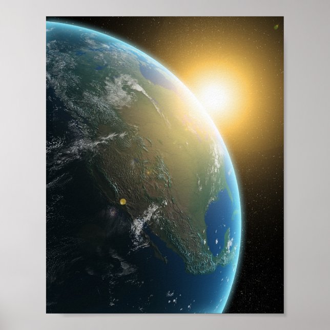 Earth and Sun Poster (Front)
