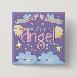 Earth Angel 15 Cm Square Badge