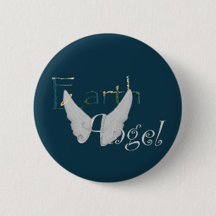 Earth Angel 6 Cm Round Badge