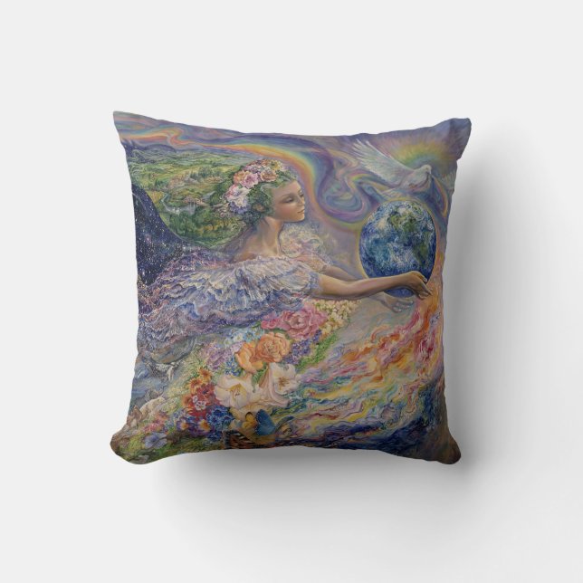 Earth Angel Throw Pillow (Front)