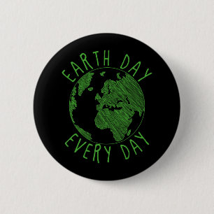 Earth Anniversary Environmental Awareness Earth Da 6 Cm Round Badge