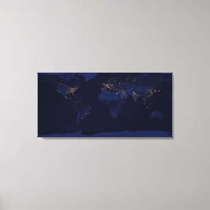 Earth at Night Canvas Print