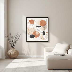 Earth Balance – Feminine Botanical Geometry III Poster