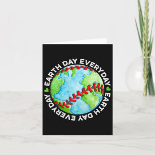 Earth Baseball Earth Day Sports Player Men Girls B Card