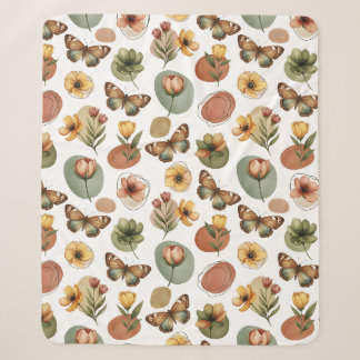 Earth Blossom Harmony Sherpa Blanket