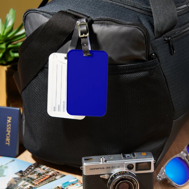 Earth Blue Travel Bag Tag (Front & Back)