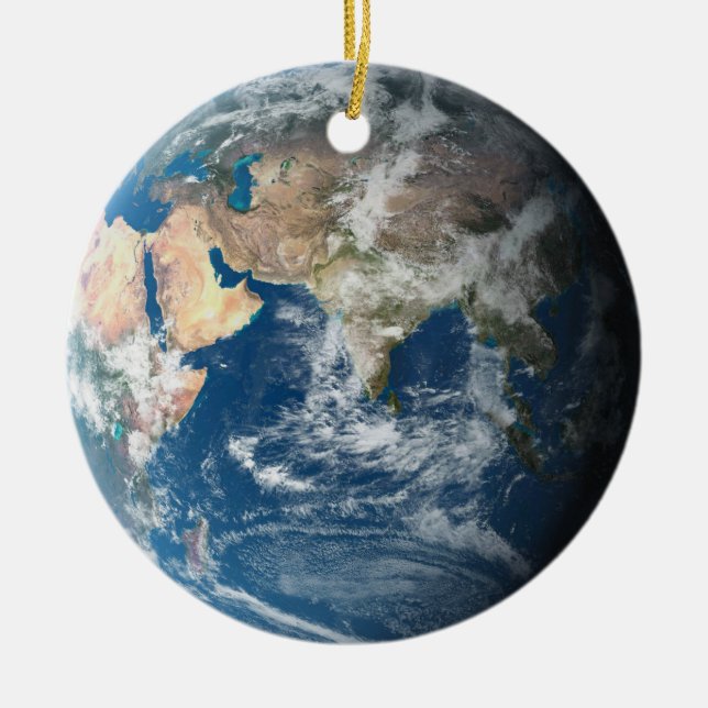 Earth Ceramic Tree Decoration (Front)