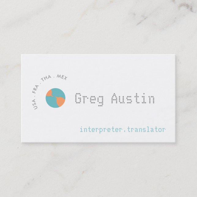 Earth Chat Business Card (Front)