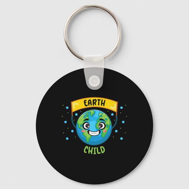 Earth Child Save Planet Teacher Science Climate Ch Key Ring (Front)