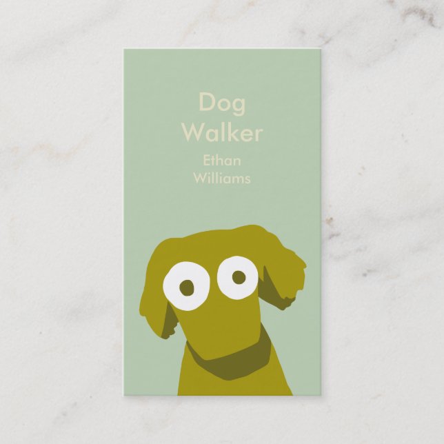 Earth colour Dog Business Card (Front)