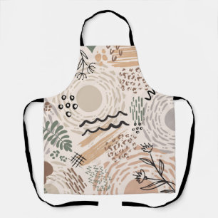 Earth colours with abstract shapes decoration apron