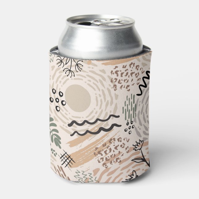 Earth colours with abstract shapes decoration can cooler (Can Front)