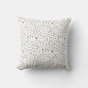 Earth Confetti Watercolor Dots Throw Pillow