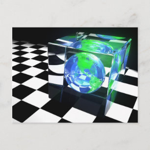 Earth Cube Postcard