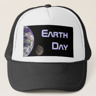 Earth Day 2012 - Earth and moon Trucker Hat
