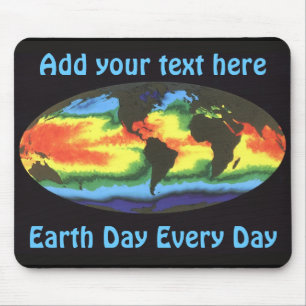 Earth Day 2012 - Global sea surface temperature Mouse Pad