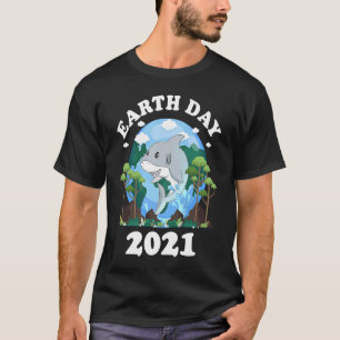 Earth Day 2021 Shark Peace Love Planet and Animals T-Shirt