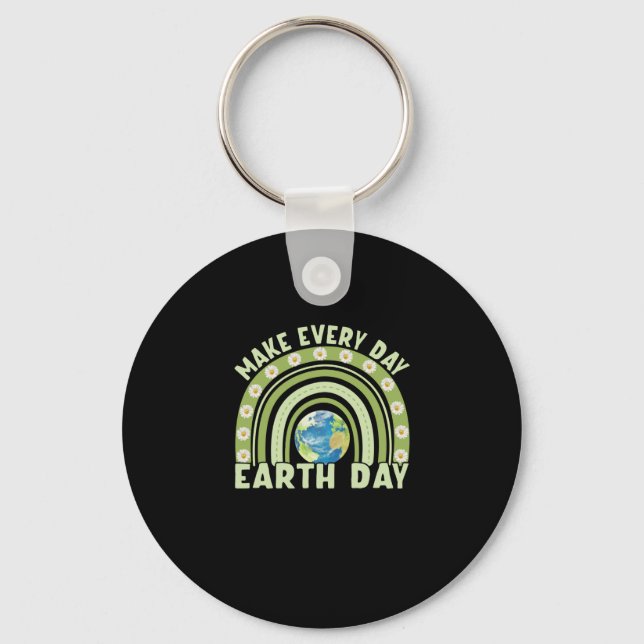 Earth Day 2022 Make Every Day Earth Day Key Ring (Front)