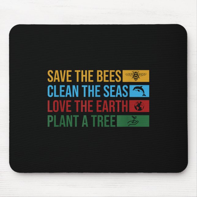 Earth Day 2022 Planet Environmental Science Save T Mouse Pad (Front)