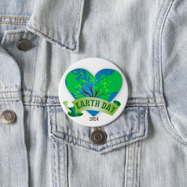 Earth Day 2024 7.5 Cm Round Badge (In Situ)