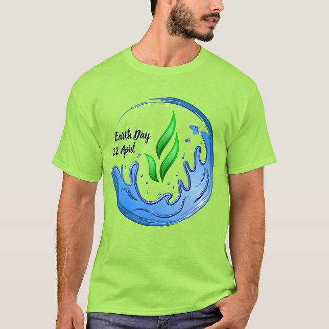 Earth Day 2025 Our Power Our Planet Crest T-Shirt (Front)