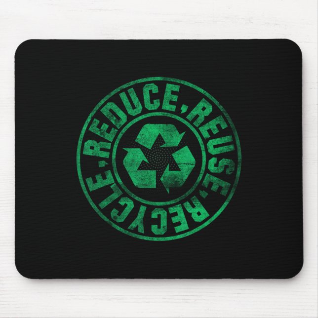 Earth Day 2025 Reduce Reuse Recycle  Mouse Pad (Front)