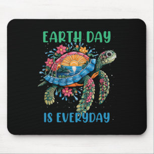 Earth Day 2025 Restore Earth Sea Turtle Art Save T Mouse Pad