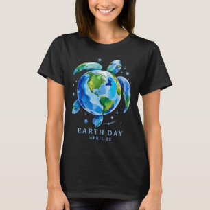 Earth Day 2025 Restore Earth Sea Turtle Art Save T T-Shirt