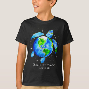 Earth Day 2025 Restore Earth Sea Turtle Art Save T T-Shirt