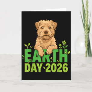 Earth Day 2026 Cute Terrier Dog Owners Mom Dad Sch Card