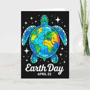 Earth Day 2026 Restore Earth Sea Earth Day Turtle  Card