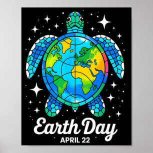 Earth Day 2026 Restore Earth Sea Earth Day Turtle Poster
