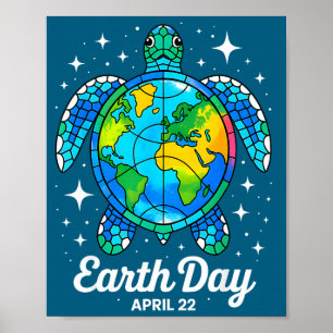 Earth day 2026 restore earth sea earth day turtle poster