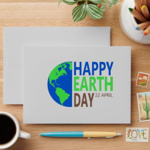 Earth Day 22 April Envelope