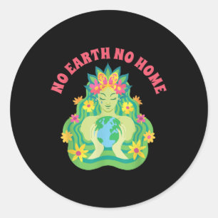 Earth Day 22.april Mother Earth Environmental Prot Classic Round Sticker