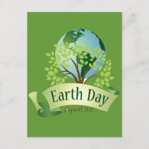 Earth Day 22 April Postcard