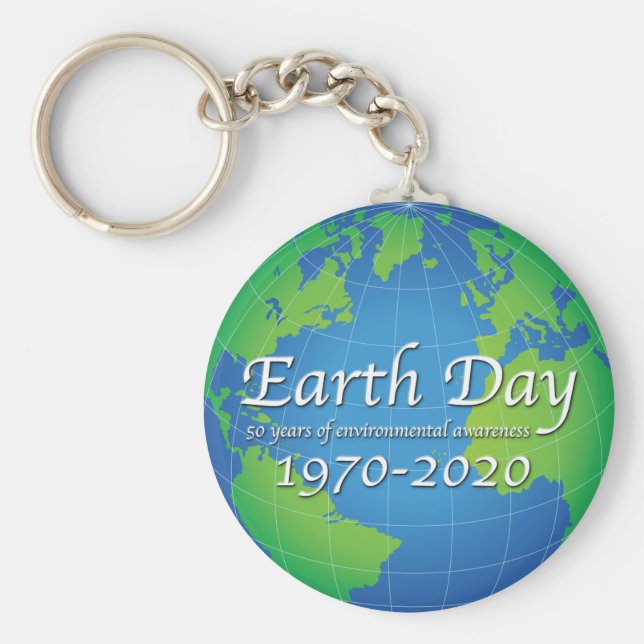 Earth Day 50 Year Anniversary 2020 Key Ring (Front)