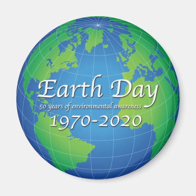 Earth Day 50 Year Anniversary 2020 Magnet (Front)
