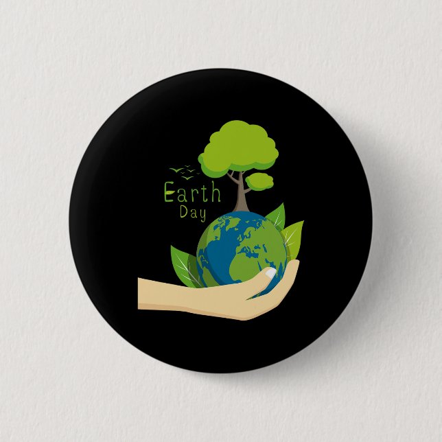Earth Day  6 Cm Round Badge (Front)