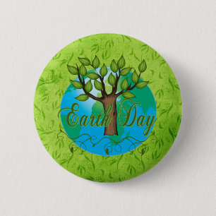 Earth Day 6 Cm Round Badge