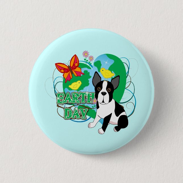 Earth Day 6 Cm Round Badge (Front)