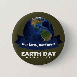 Earth Day 6 Cm Round Badge