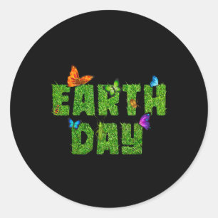 Earth Day 9 Classic Round Sticker