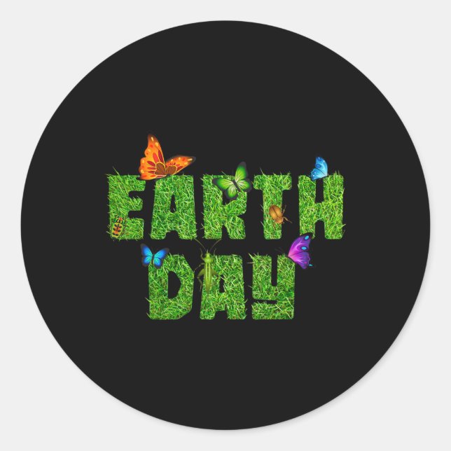 Earth Day 9  Classic Round Sticker (Front)