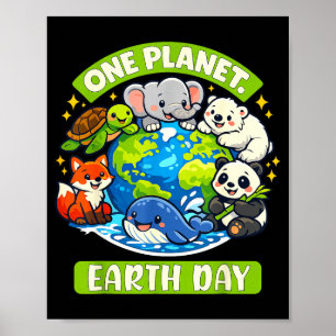 Earth day animal lovers for kids boys girls poster