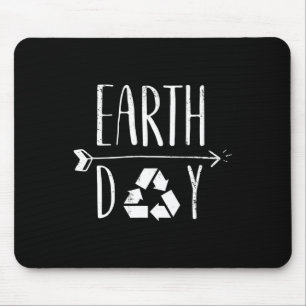 Earth Day Anniversary Cute Vintage Recycling  Mouse Pad