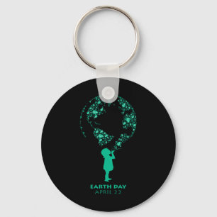 Earth Day April 22 - Celebrate Earth Day Key Ring