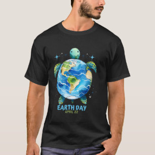 Earth Day April 22 Tutrle Save the Planet Kids, Me T-Shirt